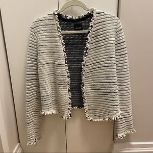 Nic + Zoe Black and White Tweed Cardigan